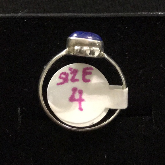 Vintage Blue Lapis 925 Sterling Silver Ring - Picture 4 of 6